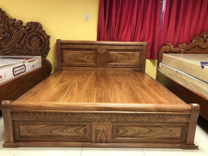 giường ngủ gỗ hương xám1