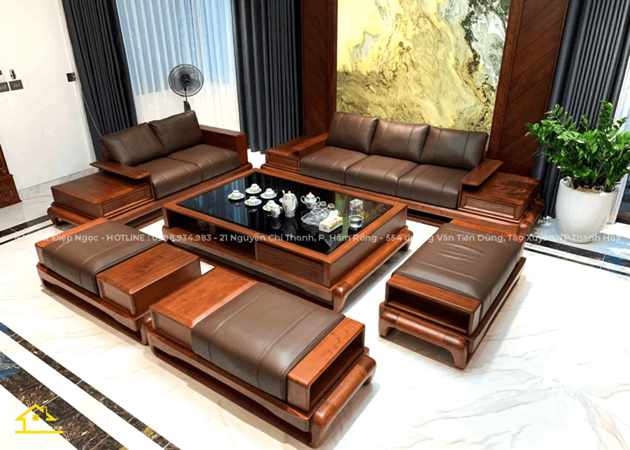 sofa gỗ hương đá